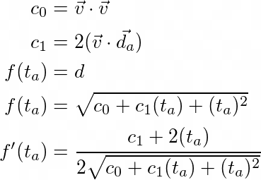 distance derivative